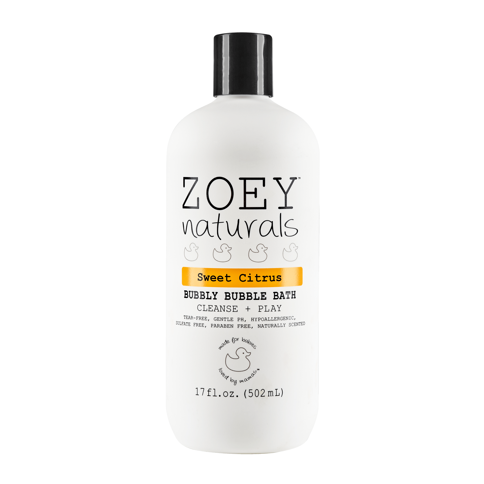 Best sulfate free bubble bath for babies and kids - tear-free and gentle pH - Sweet Citrus